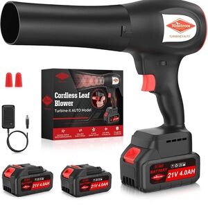 Cordless Leaf Blower - Black and Red